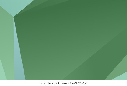 Light Green vector abstract polygonal template. Colorful illustration in abstract style with gradient. Triangular pattern for your business design.