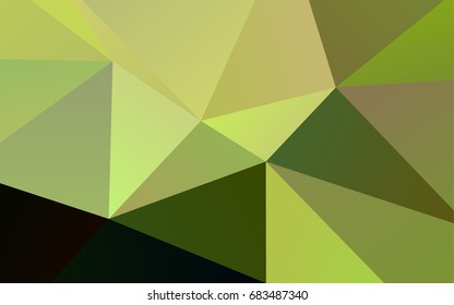 Light Green vector abstract polygonal background. Triangular geometric sample with gradient.  Brand-new style for your business design.