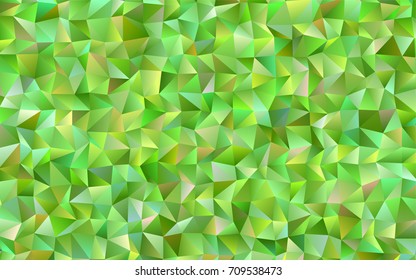 Light Green vector abstract polygonal template. Triangular geometric sample with gradient.  Triangular pattern for your business design.