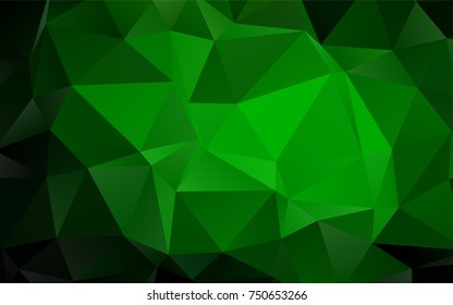 Light Green vector abstract polygonal background. Modern geometrical abstract illustration with gradient. The best triangular design for your business.