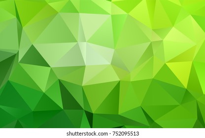 Light Green vector abstract polygonal pattern. A completely new color illustration in a vague style. The best triangular design for your business.