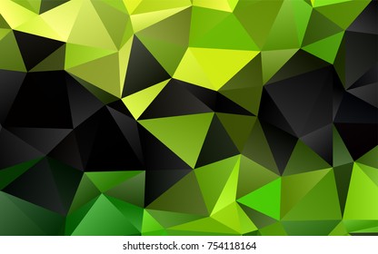 Light Green vector abstract polygonal pattern. A completely new color illustration in a vague style. A completely new template for your business design.