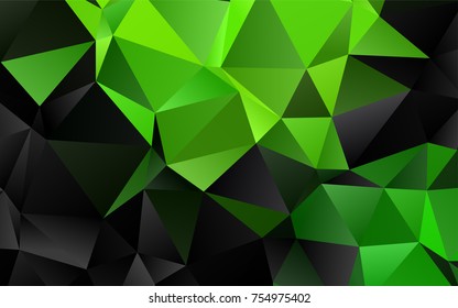 Light Green vector abstract polygonal pattern. Colorful abstract illustration with gradient. The polygonal design can be used for your web site.