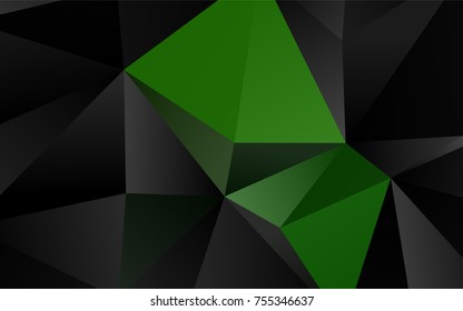 Light Green vector abstract polygonal background. Triangular geometric sample with gradient.  The template can be used as a background for cell phones.