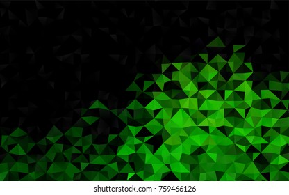 Light Green vector abstract polygonal pattern. Triangular geometric sample with gradient.  A completely new design for your business.