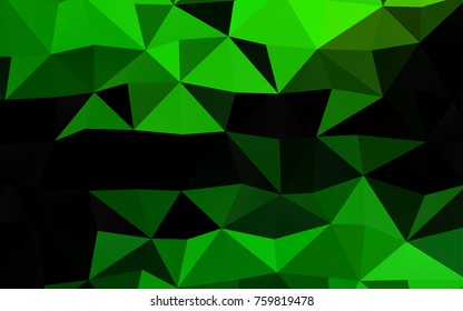 Light Green vector abstract polygonal template. Creative geometric illustration in Origami style with gradient. The best triangular design for your business.
