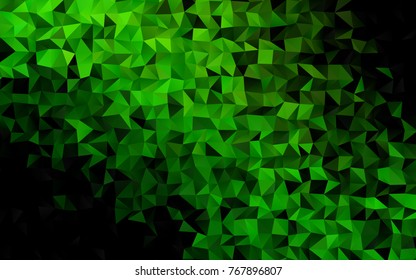 Light Green vector abstract polygonal pattern. Glitter abstract illustration with an elegant design. Brand-new design for your business.