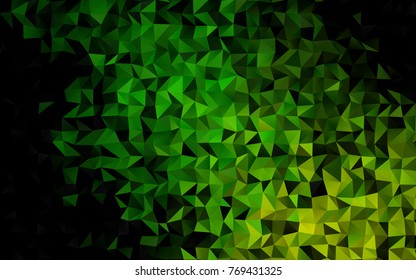 Light Green vector abstract polygonal template. Triangular geometric sample with gradient.  The best triangular design for your business.