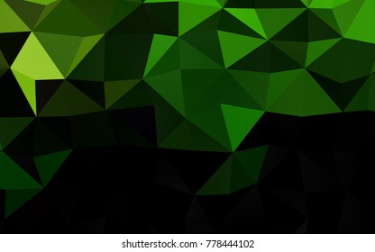 Light Green vector abstract polygonal background. Creative illustration in halftone style with gradient. Brand-new style for your business design.