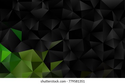 Light Green vector abstract polygonal background. Glitter abstract illustration with an elegant design. The best triangular design for your business.