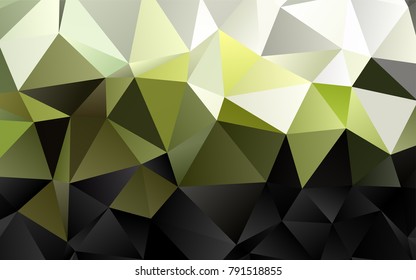 Light Green vector abstract polygonal template. Modern geometrical abstract illustration with gradient. The best triangular design for your business.