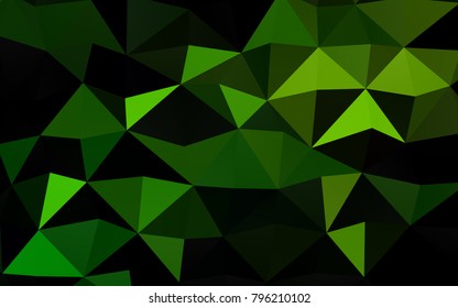 Light Green vector abstract polygonal template. Modern geometrical abstract illustration with gradient. The textured pattern can be used for background.
