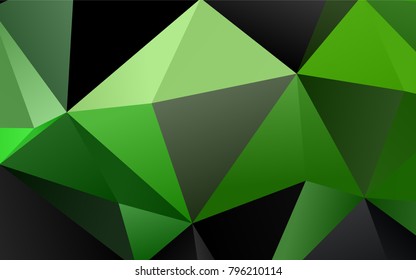 Light Green vector abstract polygonal template. Glitter abstract illustration with an elegant design. A completely new design for your business.