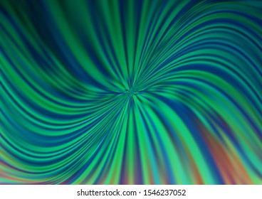 Light Green vector abstract swirl template. Colorful illustration in blurry style with gradient. Brand new design for your business.