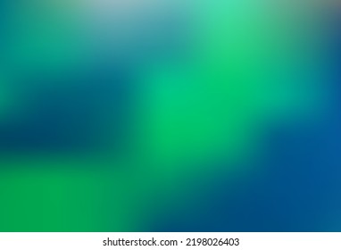 Plantilla abstracta de vector verde claro. Ilustración colorida de estilo borroso con gradiente. Plantilla totalmente nueva para su diseño.