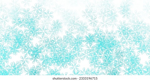 Light green vector abstract template with leaves. Shining colored illustration with leaves in doodle style. Smart design for leaflets, books.