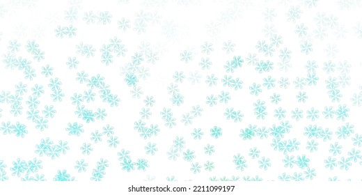 Light green vector abstract texture with leaves. Shining colored illustration with leaves in doodle style. Pattern for website designs.