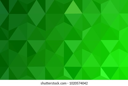Light Green vector abstract textured polygonal background. Blurry triangle design. Pattern can be used for background.