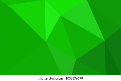 Light Green vector abstract textured polygonal background. Blurry triangle design. Pattern can be used for background.