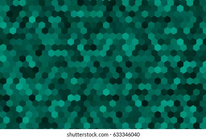 Light Green vector abstract textured polygonal background. Brand-new blurry hexagonal design. Pattern can be used for background.
