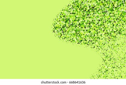 Light Green vector abstract textured polygonal background. Brand-new blurry hexagonal design. Pattern can be used for background.
