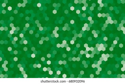 Light Green vector abstract textured polygonal background. Brand-new blurry hexagonal design. Pattern can be used for background.