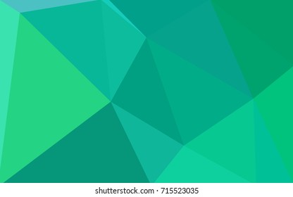Light Green vector abstract textured polygonal background. Blurry triangle design. Pattern can be used for background.