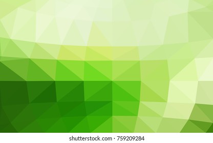Light Green vector abstract textured polygonal background. Blurry triangle design. Pattern can be used for background.
