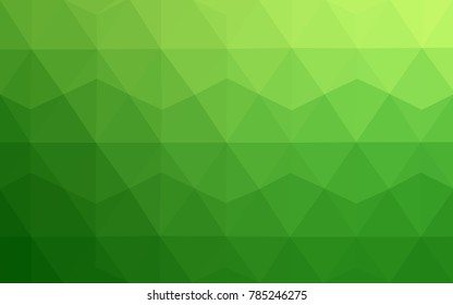 Light Green vector abstract textured polygonal background. Blurry triangle design. Pattern can be used for background.