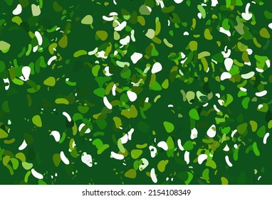 Light green vector backdrop with abstract shapes. Colorful chaotic forms with gradient in modern style. Modern design for your business card.
