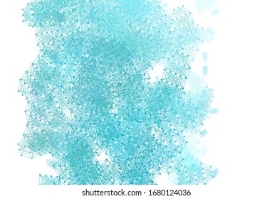 Light Green vector backdrop with artificial intelligence data. Shining colorful illustration with real structure of AI. Pattern for science, futuristic designs.