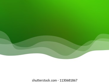 Light Green vector backdrop with bent lines. An elegant bright illustration with gradient. A completely new template for your business design.
