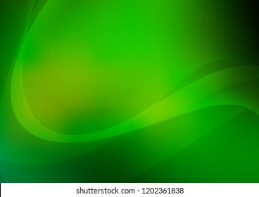 Light Green vector backdrop with bent lines. An elegant bright illustration with gradient. The template for cell phone backgrounds.