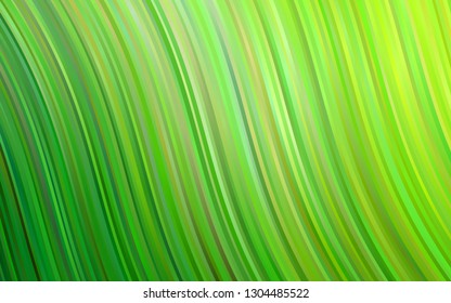 Light Green vector backdrop with bent lines. A vague circumflex abstract illustration with gradient. Marble style for your business design.