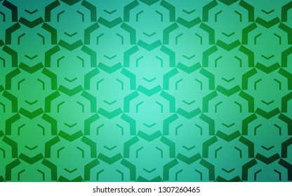 Light Green vector backdrop with bent lines. A completely new colorful illustration in simple style. Brand new design for your ads, poster, banner.