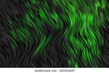 Light Green vector backdrop with bent lines. A vague circumflex abstract illustration with gradient. A completely new marble design for your business.