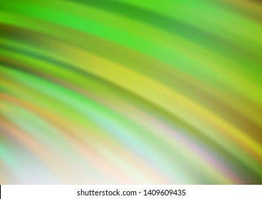 Light Green vector backdrop with bent lines. Colorful abstract illustration with gradient lines. Brand new design for your ads, poster, banner.
