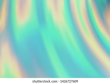 Light Green vector backdrop with bent lines. Shining crooked illustration in marble style. The template for cell phone backgrounds.