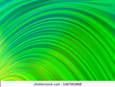 Light Green vector backdrop with bent lines. Creative geometric illustration in marble style with gradient. A completely new template for your business design.
