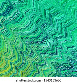 Light Green vector backdrop with bent lines. Colorful illustration, which consists of curves. Best design for your ad, poster, banner.