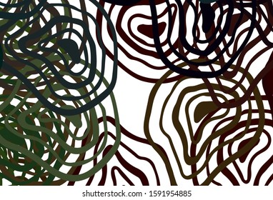 Light Green vector backdrop with bent lines. A completely new colorful illustration in simple style. Abstract design for your web site.