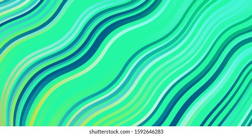 Light Green vector backdrop with bent lines. Brand new colorful illustration with bent lines. Pattern for websites, landing pages.