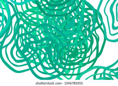 Light Green vector backdrop with bent lines. Colorful illustration in simple style with gradient. A completely new template for your design.
