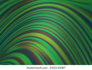 Light Green vector backdrop with bent lines. Geometric illustration in marble style with gradient.  Pattern for your business design.