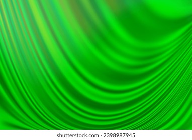 Light Green vector backdrop with bent lines. Creative illustration in halftone marble style with gradient. Textured wave pattern for backgrounds.