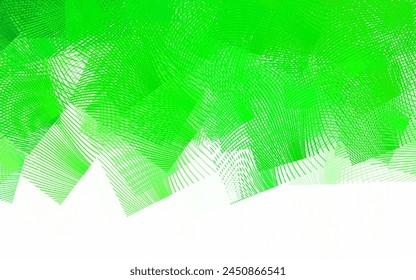 Fondo de Vector verde claro con líneas curvas. Ilustración colorida brillante en estilo de curva simple. Una muestra de tus ideas.