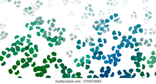 Light green vector backdrop with chaotic shapes. Modern abstract illustration with gradient random forms. Simple illustration for your web site.