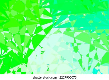 Light Green vector backdrop with chaotic shapes. Colorful abstract forms with gradient in simple style. Modern design for your ads.