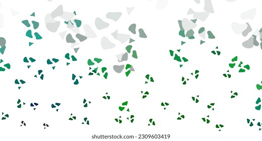 Light green vector backdrop with chaotic shapes. Illustration with colorful shapes in abstract style. Simple illustration for your web site.