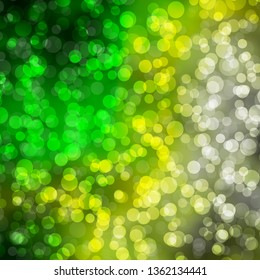 Light Green vector backdrop with circles. Illustration with set of shining colorful abstract spheres. Pattern for wallpapers, curtains.